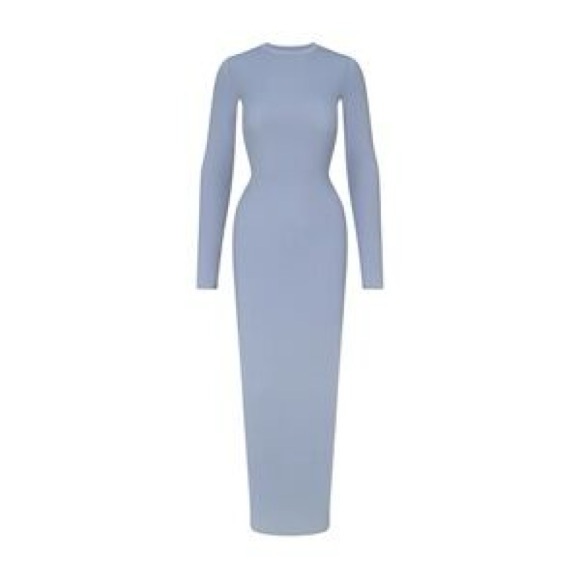 SKIMS Dresses & Skirts - SKIMS Sky Blue Long Sleeve Dress